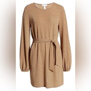 Leith Women’s Metallic Gold Dress XS
